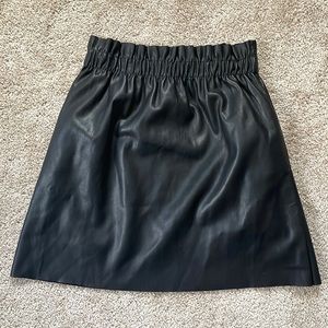 Zara faux leather black mini skirt (high waisted) size Small. With pockets.
